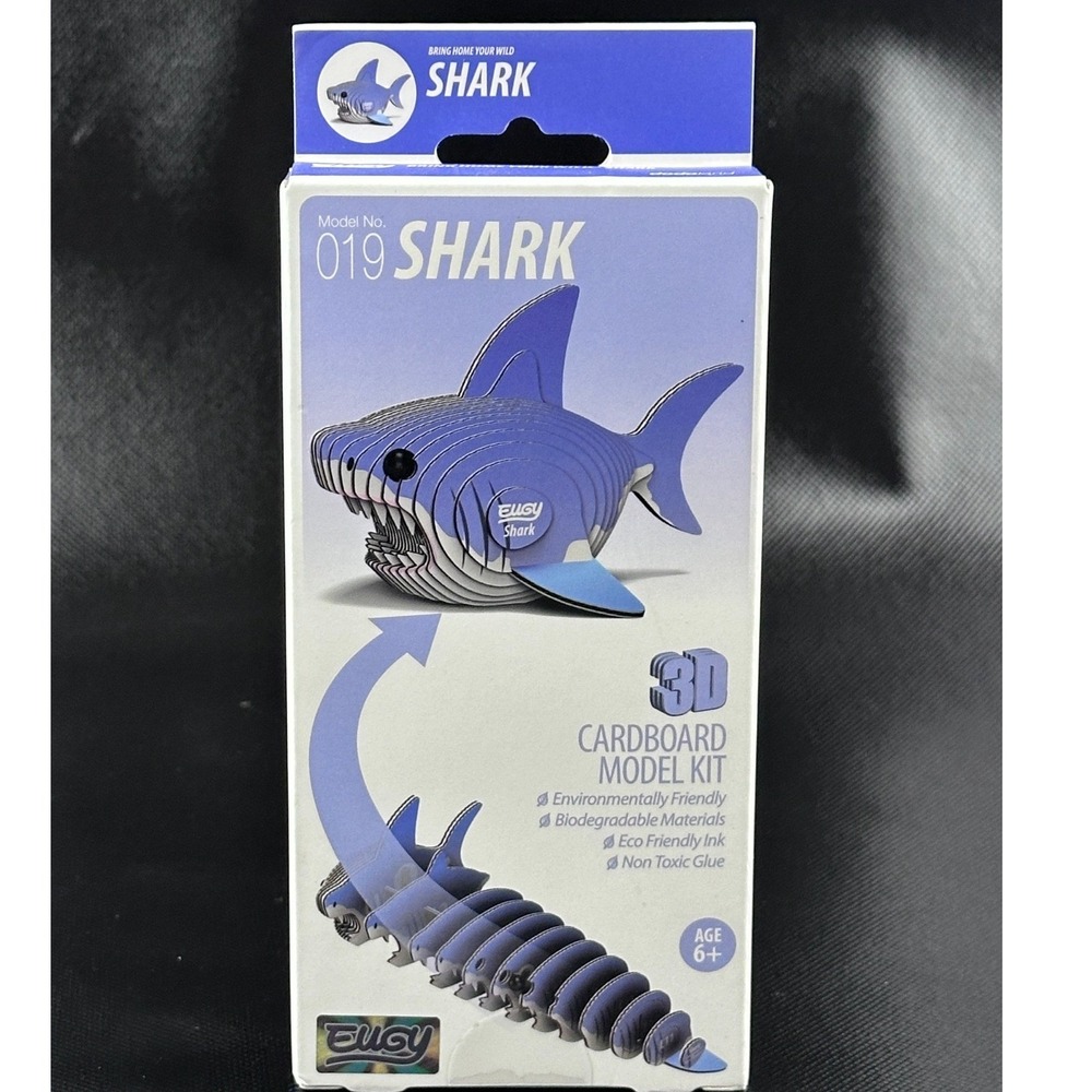 Eugy Shark 3D Cardboard Model Kit 019 Great White Ocean DIY Puzzle New